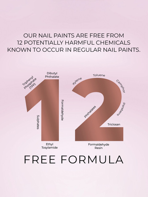 Just Herbs 12 Free Formula Long Lasting Nail Paint With Jojoba Oil -11ml-Midnight Magic 31 - Image 7