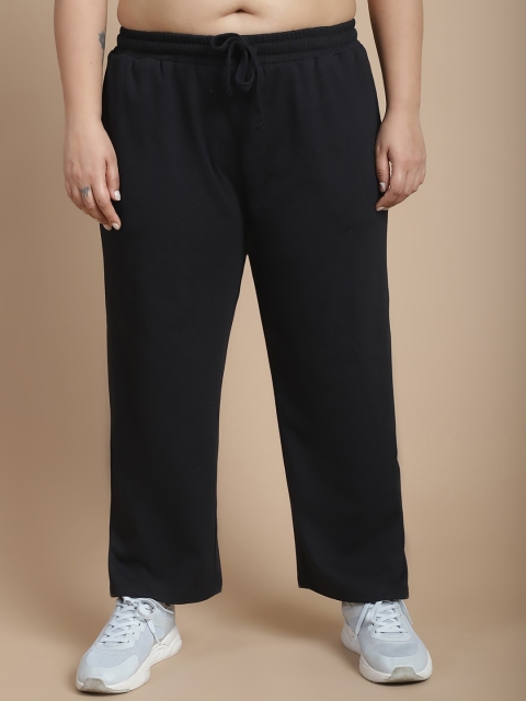 Rute Plus Size Women Mid Rise Cotton Track Pant