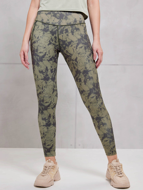 Technosport Women Printed Rapid Dry Ankle-Length Tights