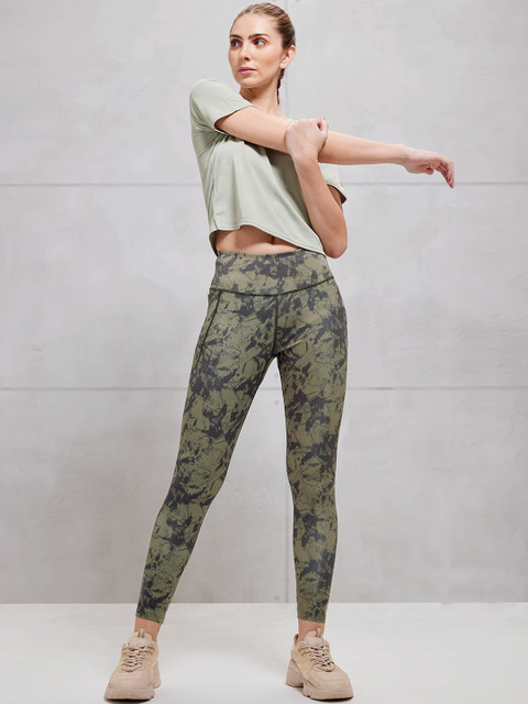 Technosport Women Printed Rapid Dry Ankle-Length Tights - Image 4