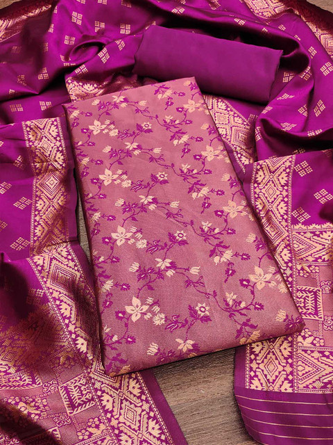 SHADOW & SAINING Floral Unstitched Dress Material