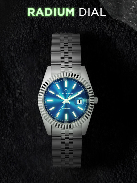 CARLINGTON Unisex Stainless Steel Bracelet Style Straps Analogue Watch Exclusive CT 8811 - Image 5