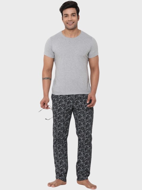 URBAN SCOTTISH Men Printed Pure Cotton Lounge Pants - Image 4