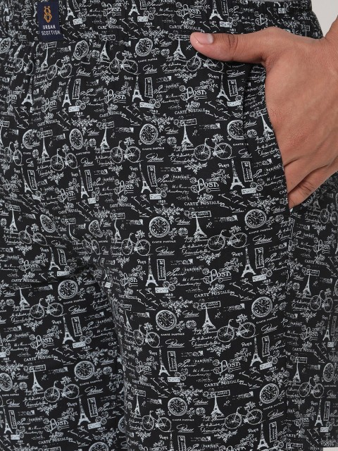 URBAN SCOTTISH Men Printed Pure Cotton Lounge Pants - Image 5