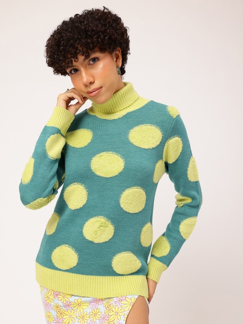 DressBerry Turtle Neck Geometric Pullover - Image 2