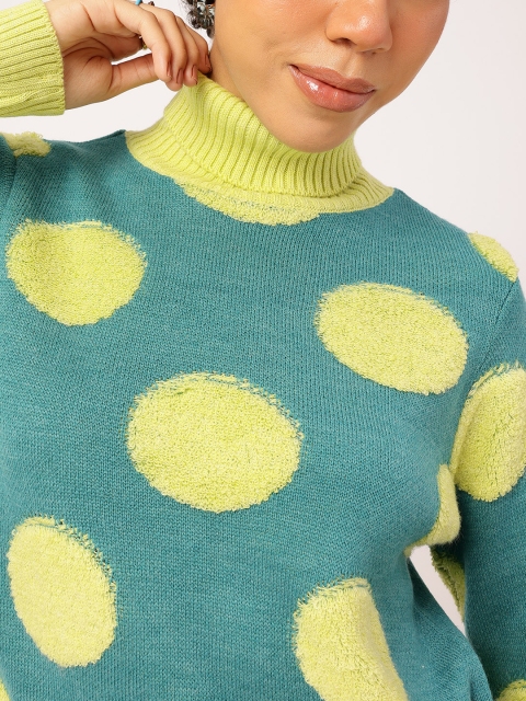 DressBerry Turtle Neck Geometric Pullover - Image 3