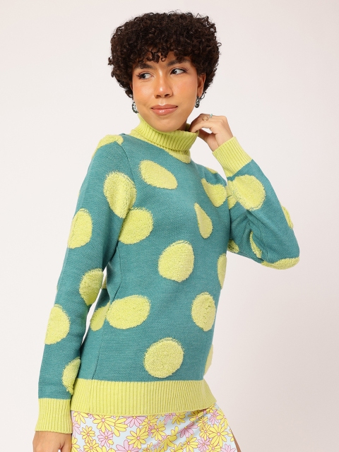 DressBerry Turtle Neck Geometric Pullover - Image 4