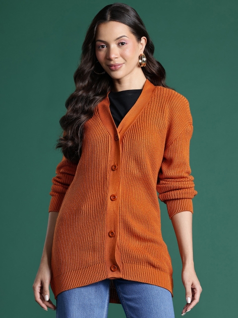 DressBerry Pure Acrylic Ribbed Cardigan