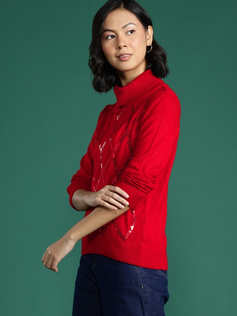 DressBerry Sequin Detailed Turtle Neck Pullover - Image 3