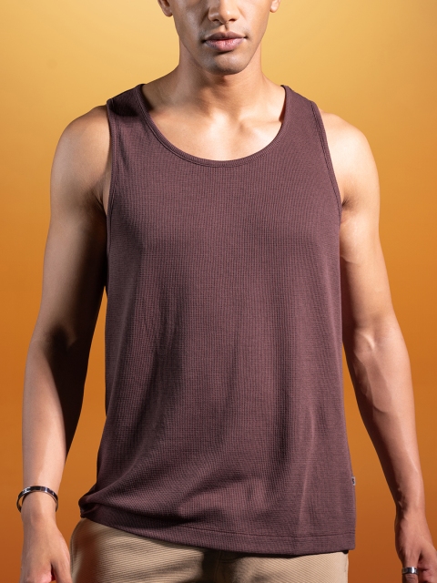 DAMENSCH Statement Waffle Premium Waffle Texture Colours by High IQ Dyes Tank Tops
