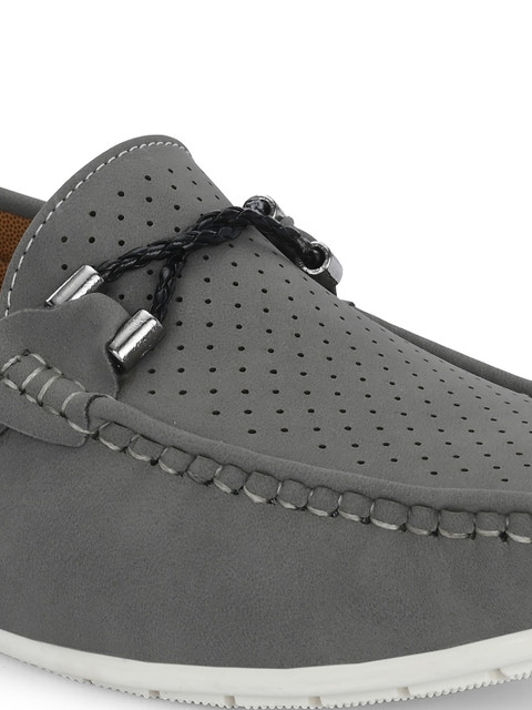Azzaro Black Men Perforations Loafers - Image 6