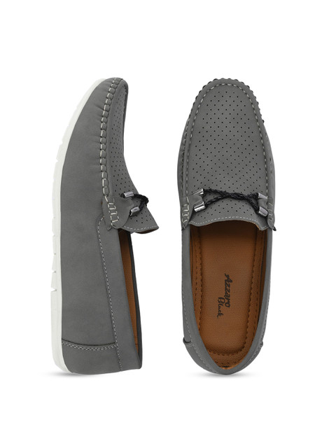 Azzaro Black Men Perforations Loafers - Image 7