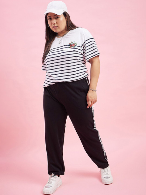 AUSTIVO Plus Size Striped T-Shirt & Trouser Co-Ords - Image 6