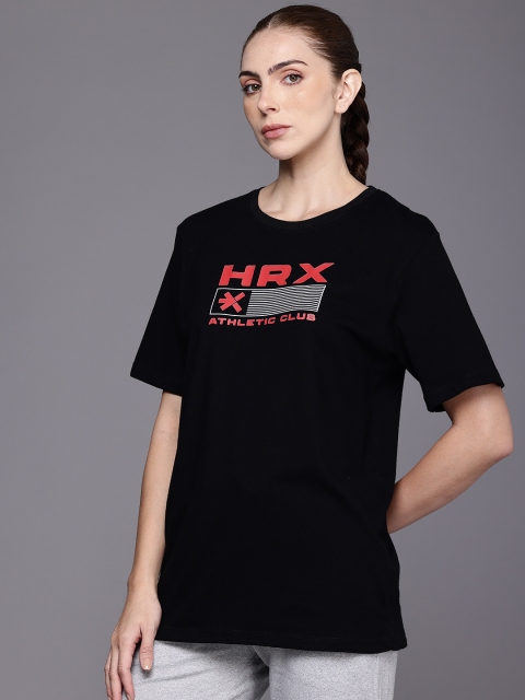 HRX by Hrithik Roshan Women Graphic Printed Oversized T-shirt - Image 3