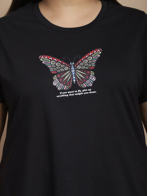 Rute Women Typography Printed T-shirt - Image 2