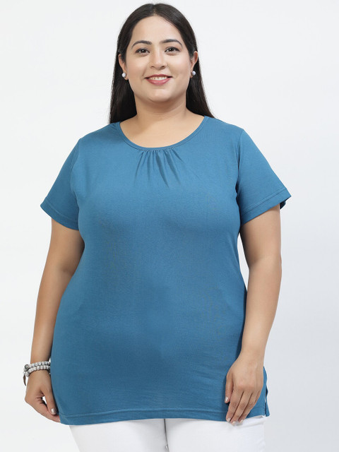 plusS Women Cut Outs T-shirt