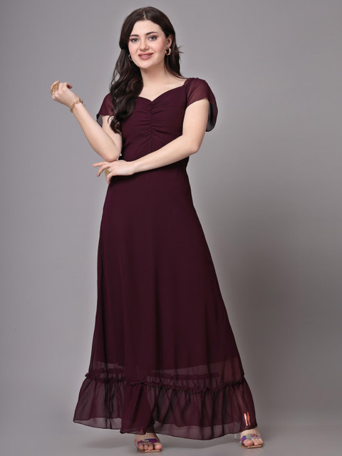 aayu Women V-Neck Maxi Dress