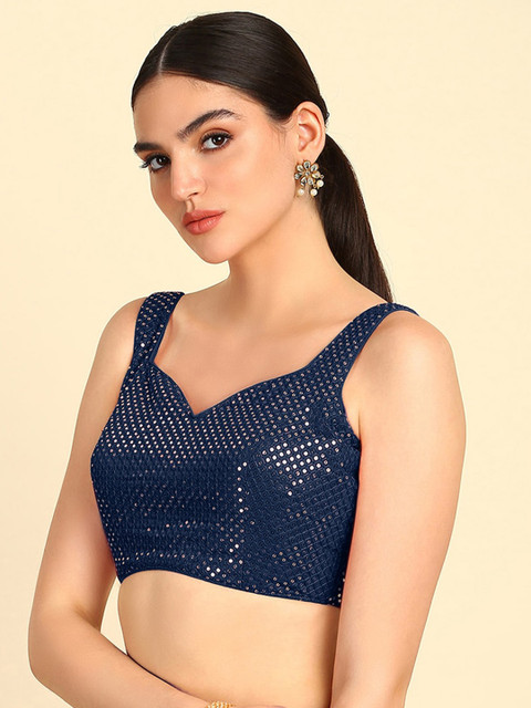 Soch Embroidered Saree Blouse - Image 2