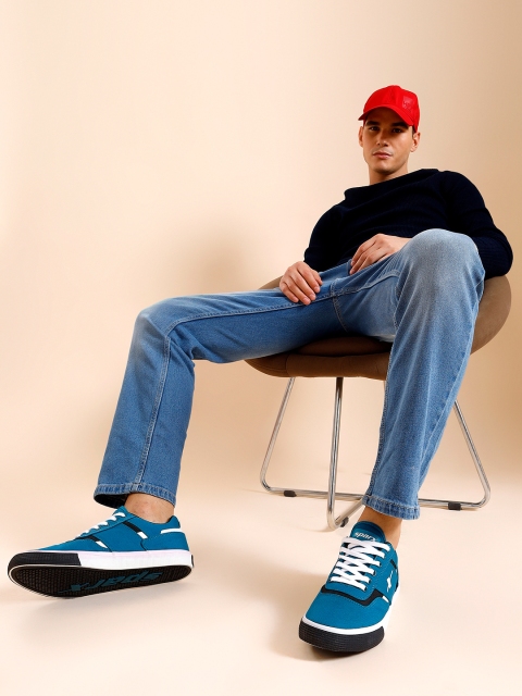 Sparx Men Striped Lace Up Sneakers - Image 6