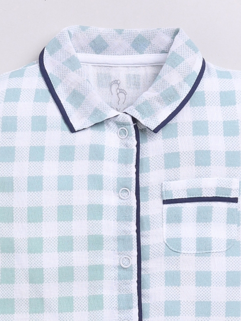 BABY GO Infant Boys Checked Pure Cotton Romper - Image 3