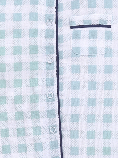 BABY GO Infant Boys Checked Pure Cotton Romper - Image 5