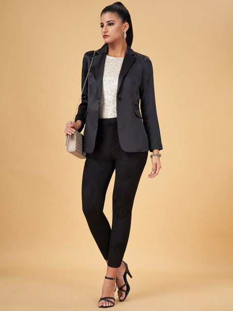 Annabelle by Pantaloons Notched Lapel Collar Single-Breasted Casual Blazer - Image 6