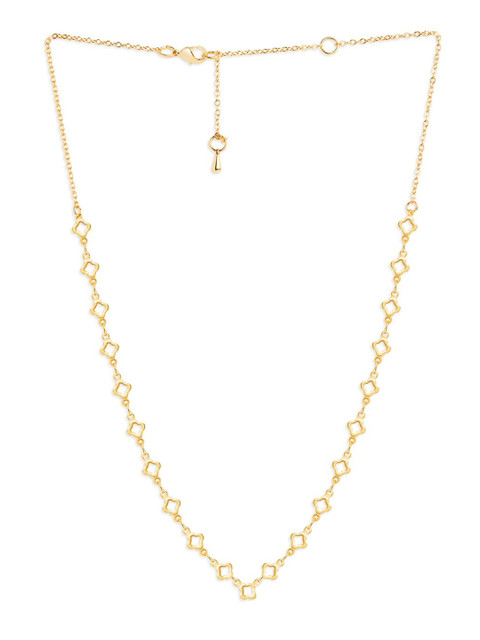 AIKA BY MINUTIAE Brass Gold-Plated Floral Minimal Necklace - Image 3
