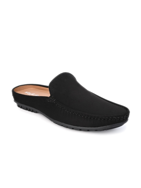 Styli Men Textured Comfort Insole Suede Mules - Image 2