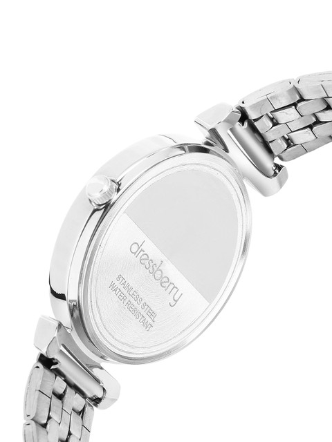 DressBerry Women Brass Dial & Stainless Steel Straps Analogue Watch DB-021-Green - Image 3