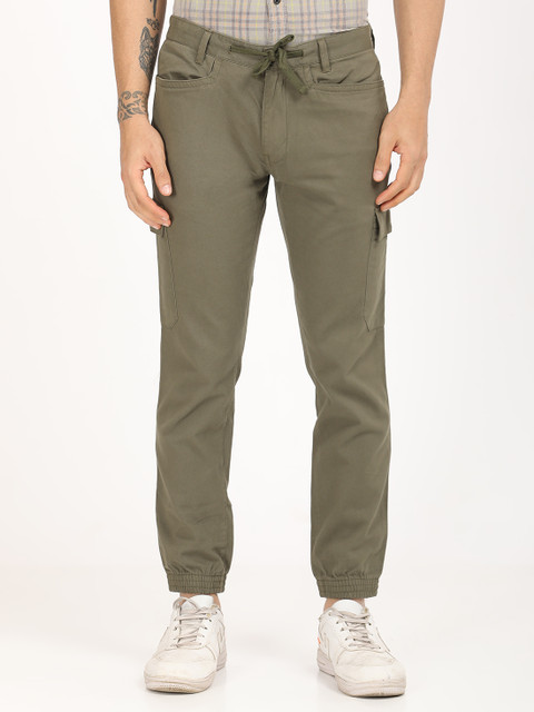 Indian Terrain Men Urban - C Tapered Fit Pure Cotton Cargo Trousers