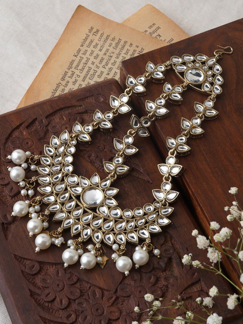 TEEJH Stones Studded Jhumar Passa