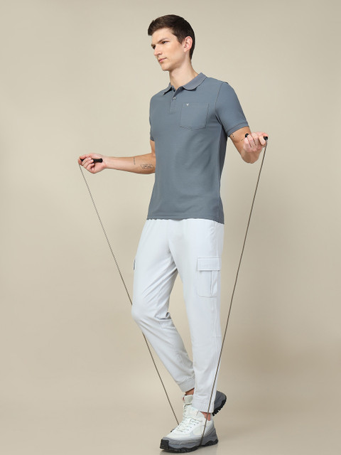 Technosport Solid Slim Fit Anti Static Polo T-shirt With Pocket