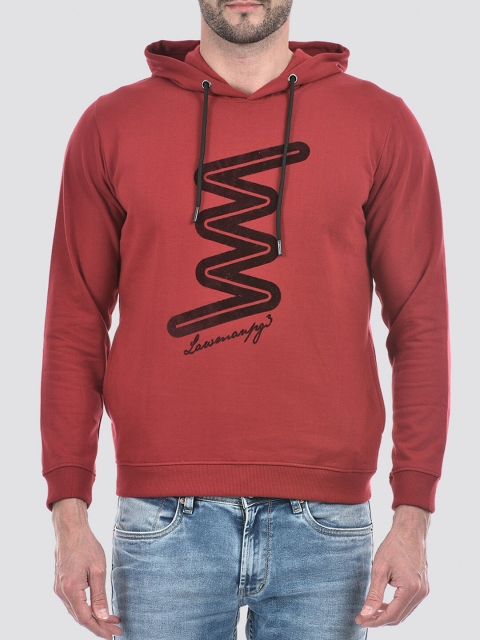 Lawman pg3 Geometric Printed Hooded Pure Cotton Pullover Sweatshirt - Image 2