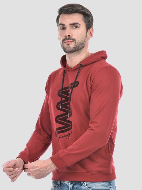 Lawman pg3 Geometric Printed Hooded Pure Cotton Pullover Sweatshirt - Image 4
