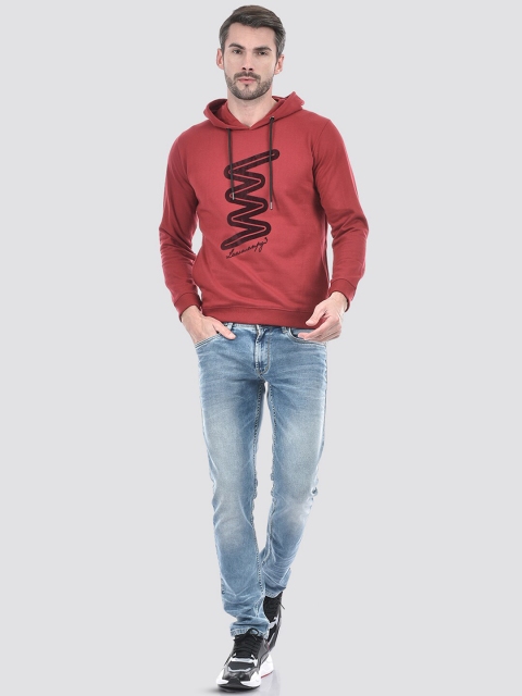 Lawman pg3 Geometric Printed Hooded Pure Cotton Pullover Sweatshirt - Image 6