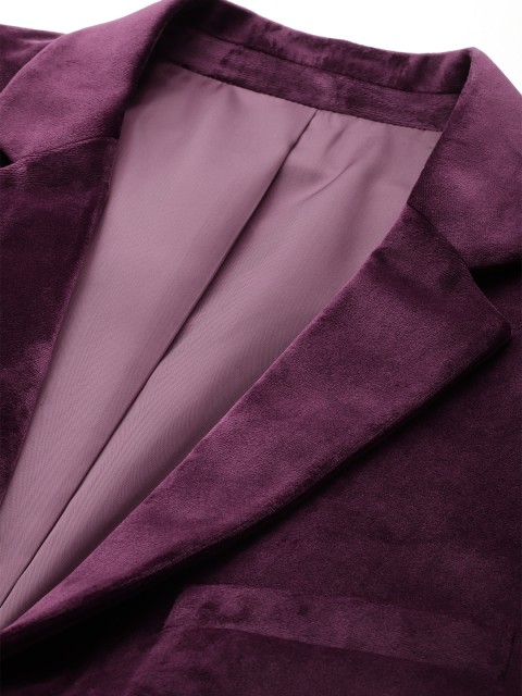 INVICTUS Velvet Finish Slim Fit Blazer - Image 2