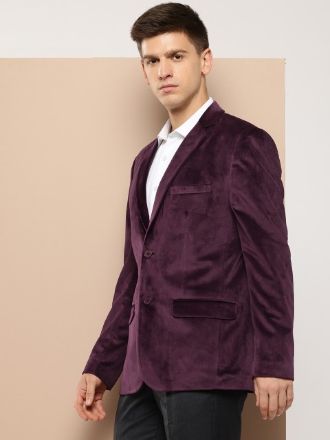 INVICTUS Velvet Finish Slim Fit Blazer - Image 3