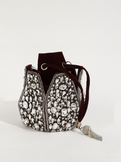 THE TAN CLAN Embroidered Potli Clutch - Image 3