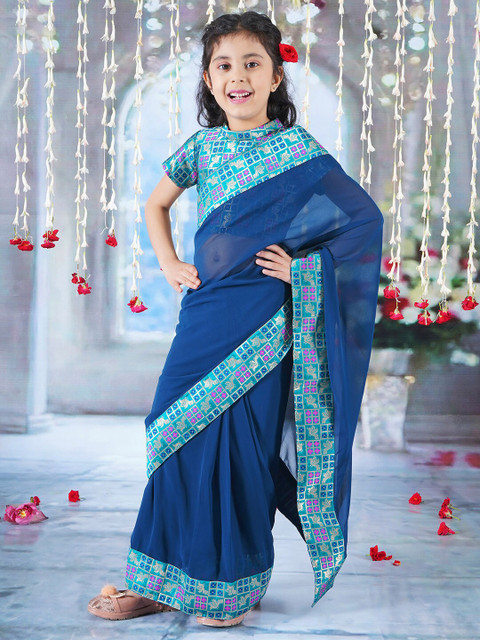 Little Bansi Zari Pure Georgette Saree - Image 4
