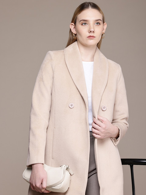 French Connection Notched Lapel Longline Overcoat Coat