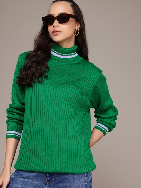 The Roadster Lifestyle Co. Ribbed Longline Pure Acrylic Pullover