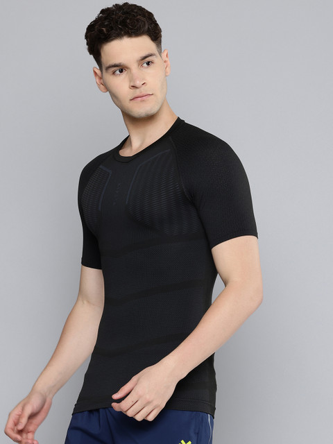 Kipsta By Decathlon Men Black Keepdry Sports Compression Short Sleeve Shirt - Image 3