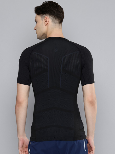 Kipsta By Decathlon Men Black Keepdry Sports Compression Short Sleeve Shirt - Image 4