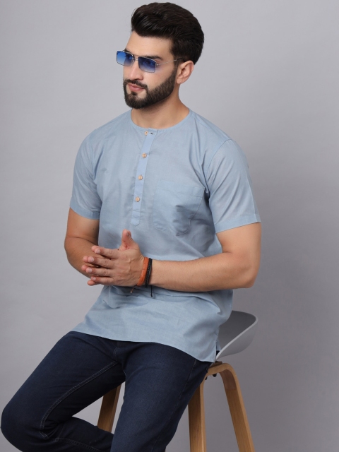 Latest Chikan Garments Band Collar Short Kurta - Image 7