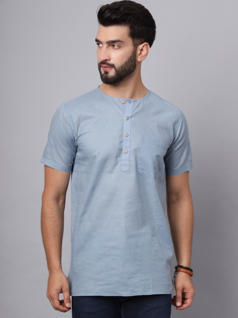Latest Chikan Garments Band Collar Short Kurta
