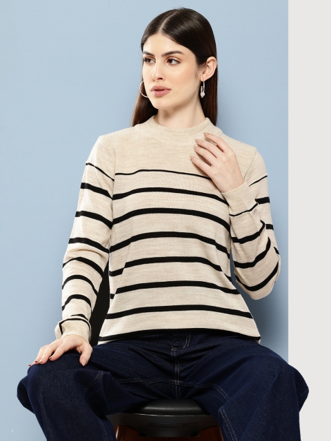 Chemistry Acrylic Striped Longline Pullover