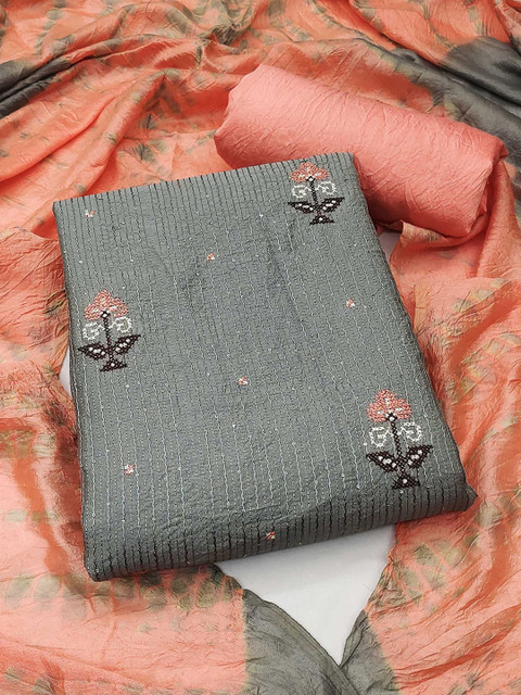 KALINI Embroidered Unstitched Dress Material