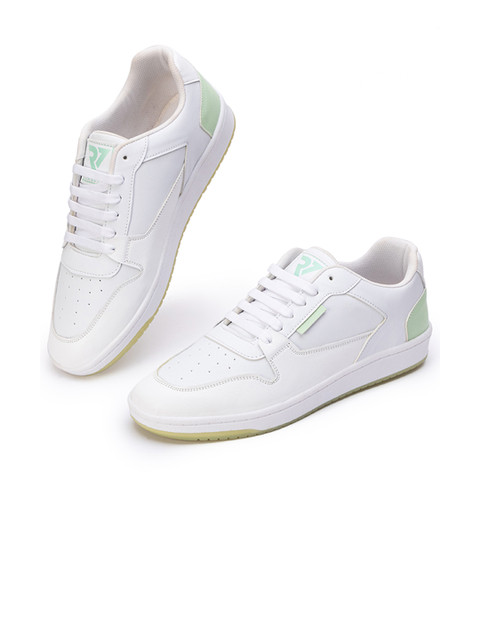 RUN SEVEN Men Textured Lightweight Comfort Insole Lace-Up Sneakers - Image 4