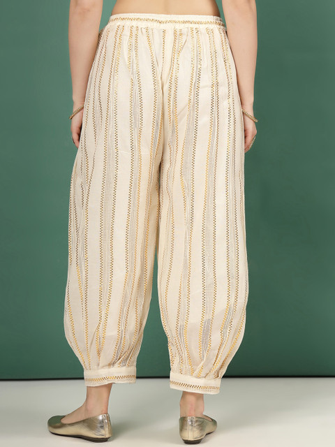 Clora Creation Self Design Loose Fit Cotton Afghani Salwar - Image 4