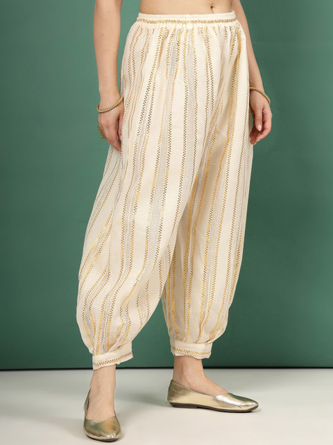 Clora Creation Self Design Loose Fit Cotton Afghani Salwar - Image 2